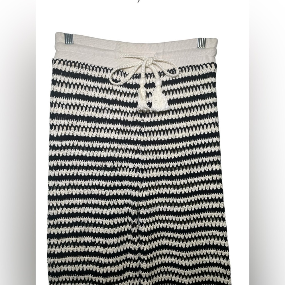 Veronica Beard Arzoo Crochet Knit Cover Up Pants XS Black White Cotton - Picture 6 of 8